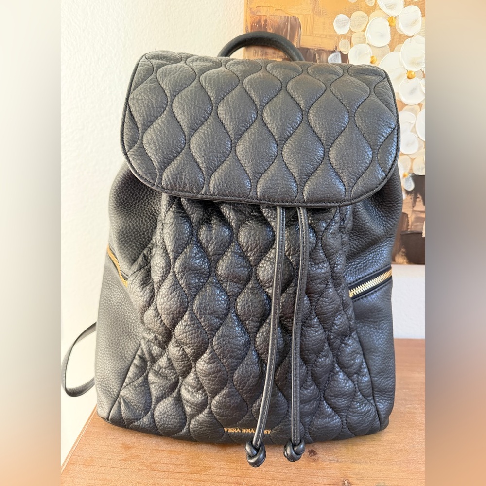 Vera Bradley Black Quilted Backpack